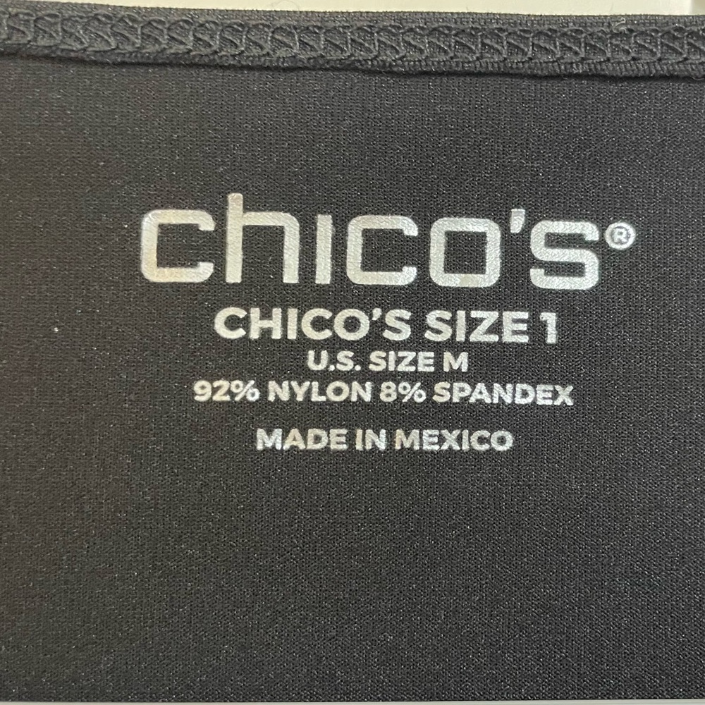 NWT Chico’s women’s black High Neck Microfiber Tank size 1 - Picture 4 of 6